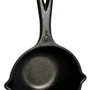 Lodge Cast Iron Melting Pot #2 USA MP Handle 2 Pour Spouts Collectible Seasoned