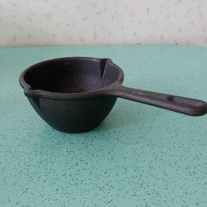 Cast Iron MELTING POT w Double Spouts